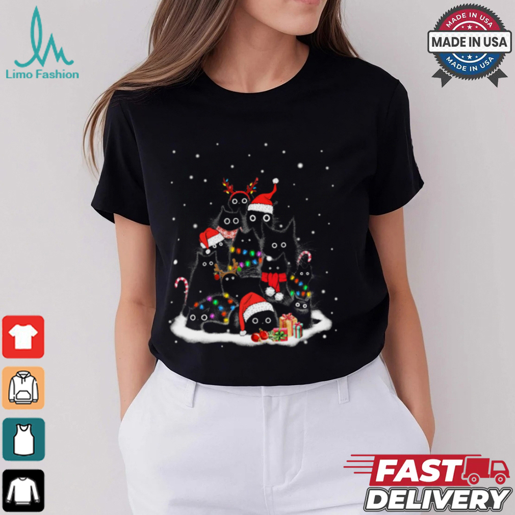 Cat Black Cat Christmas Tree Shirt Recovered Cat Black Cat Christmas Tree Shirt Recovered