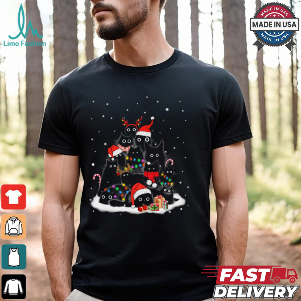 Cat Black Cat Christmas Tree Shirt Recovered Cat Black Cat Christmas Tree Shirt Recovered