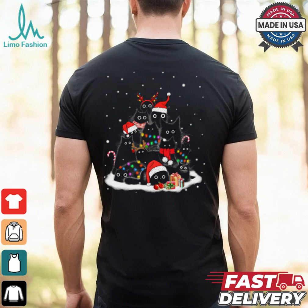 Cat Black Cat Christmas Tree Shirt Recovered Cat Black Cat Christmas Tree Shirt Recovered
