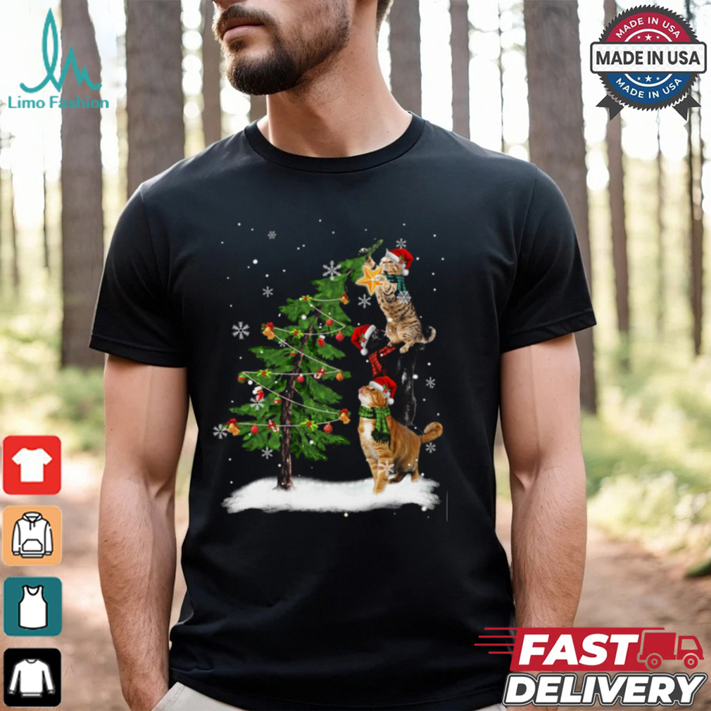 Cat Funny Xmas tree Shirt Recovered Cat Funny Xmas tree Shirt Recovered