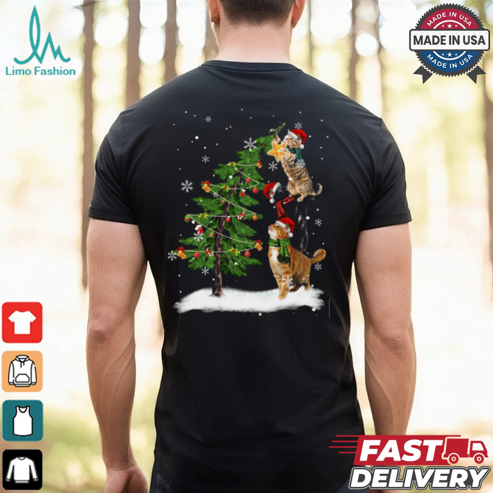 Cat Funny Xmas tree Shirt Recovered Cat Funny Xmas tree Shirt Recovered