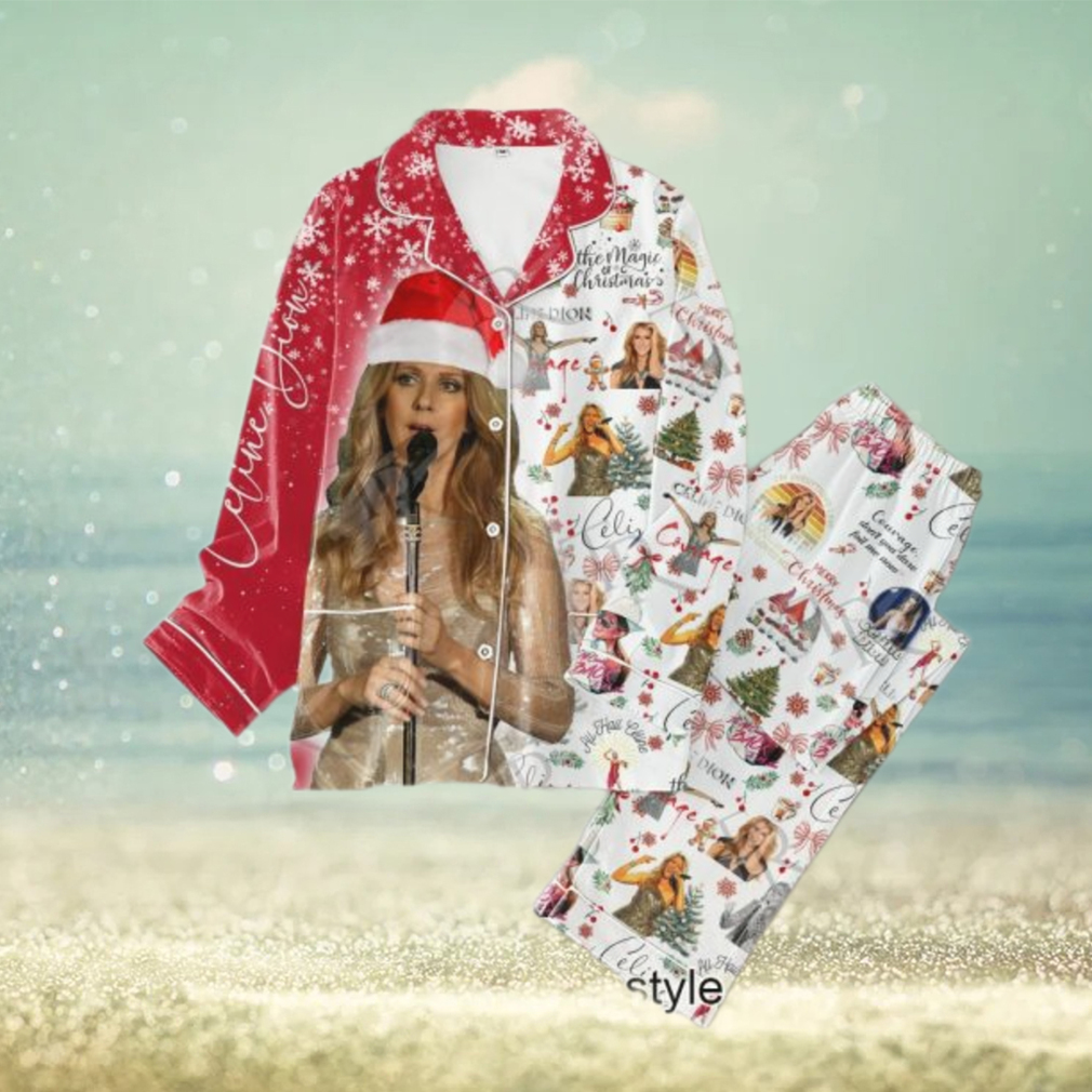 Celine Dion The Magic Of Christmas 2024 Button Down Pajamas Set Celine Dion The Magic Of Christmas 2024 Button Down Pajamas Set