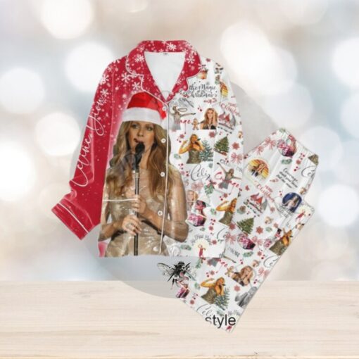Celine Dion The Magic Of Christmas 2024 Button Down Pajamas Set