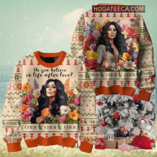 Cher Do You Believe In Life After Love Chirstmas Gifts 2024 Xmas For Family And Friends Ugly Sweater