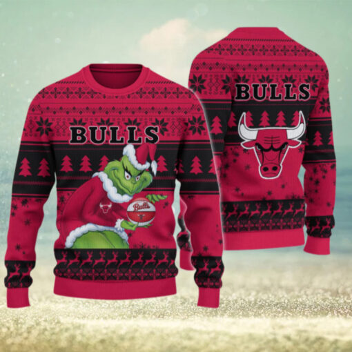 Chicago Bulls Grinch Christmas Ugly Sweater