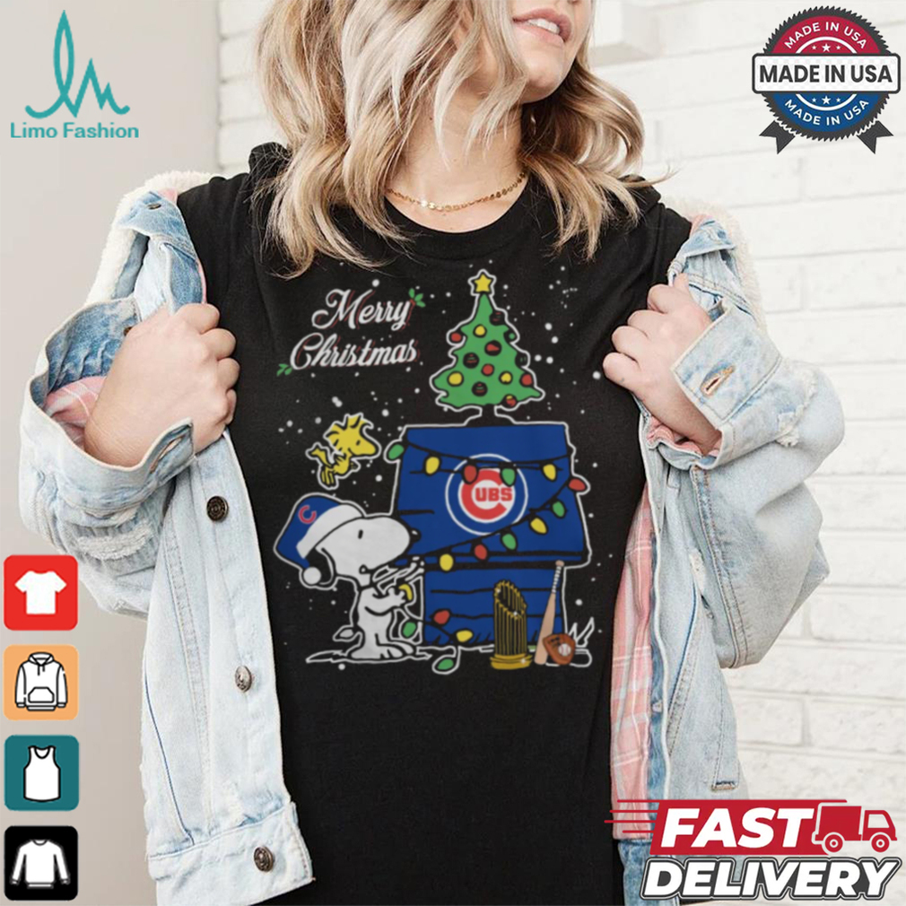 Chicago Cubs Merry Christmas With Snoopy Baby T Shirt Chicago Cubs Merry Christmas With Snoopy Baby T Shirt