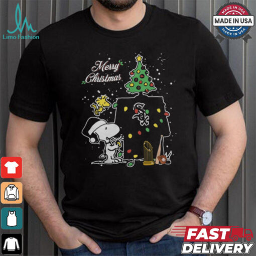 Chicago White Sox Merry Christmas With Snoopy Baby T Shirt