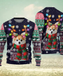 Chihuahua Christmas Ugly Sweater, Santa Hat Dog Sweater