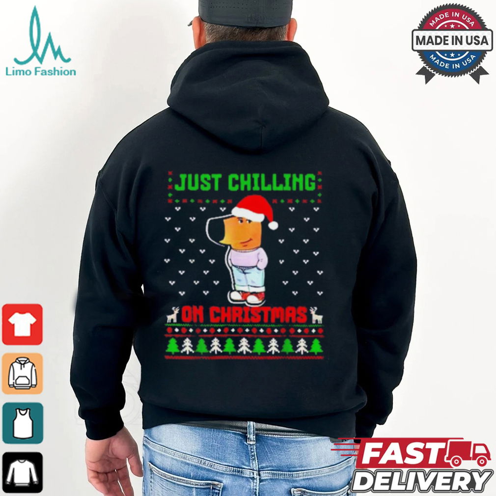 Chill Guy Just Chilling On Christmas ugly shirt Chill Guy Just Chilling On Christmas ugly shirt