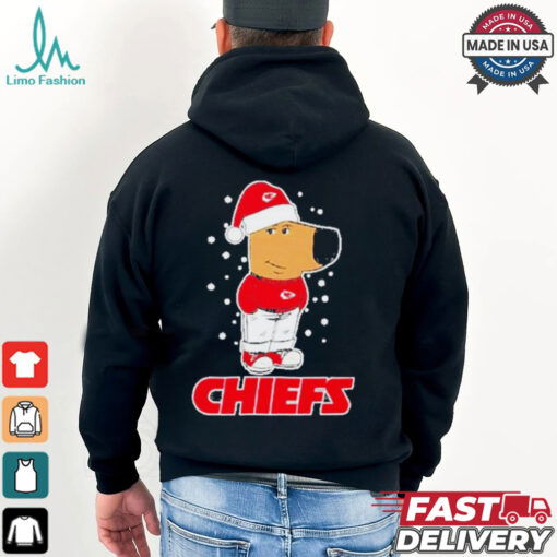 Chill Guy wear Kansas City Chiefs Christmas shirt