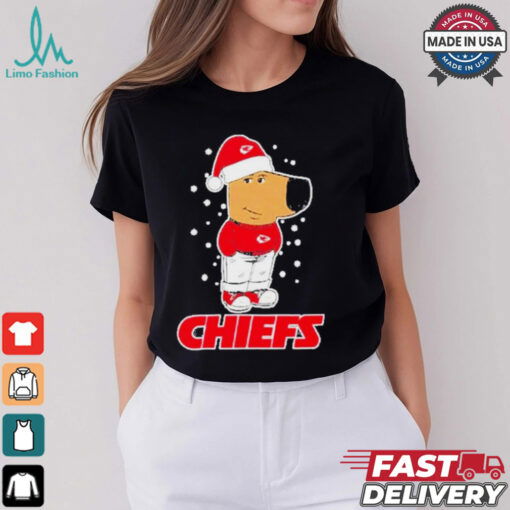 Chill Guy wear Kansas City Chiefs Christmas shirt