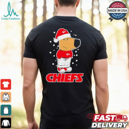 Chill Guy wear Kansas City Chiefs Christmas shirt