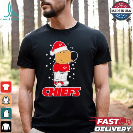 Chill Guy wear Kansas City Chiefs Christmas shirt