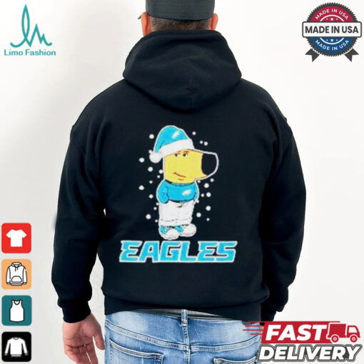 Chill Guy wear Philadelphia Eagles Christmas shirt