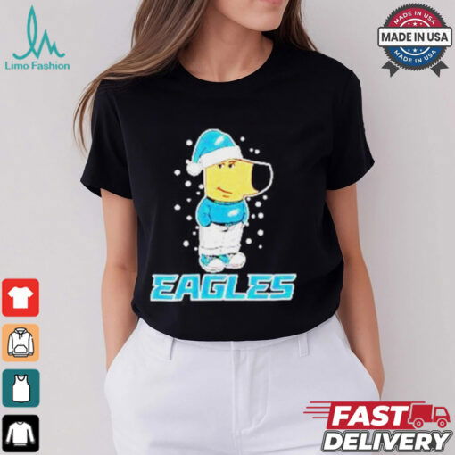 Chill Guy wear Philadelphia Eagles Christmas shirt