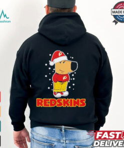 Chill Guy wear Washington Redskins Christmas shirt