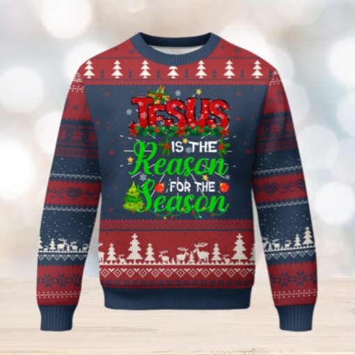 Christian Ugly Christmas Sweater Jesus Is The Reason For The Season