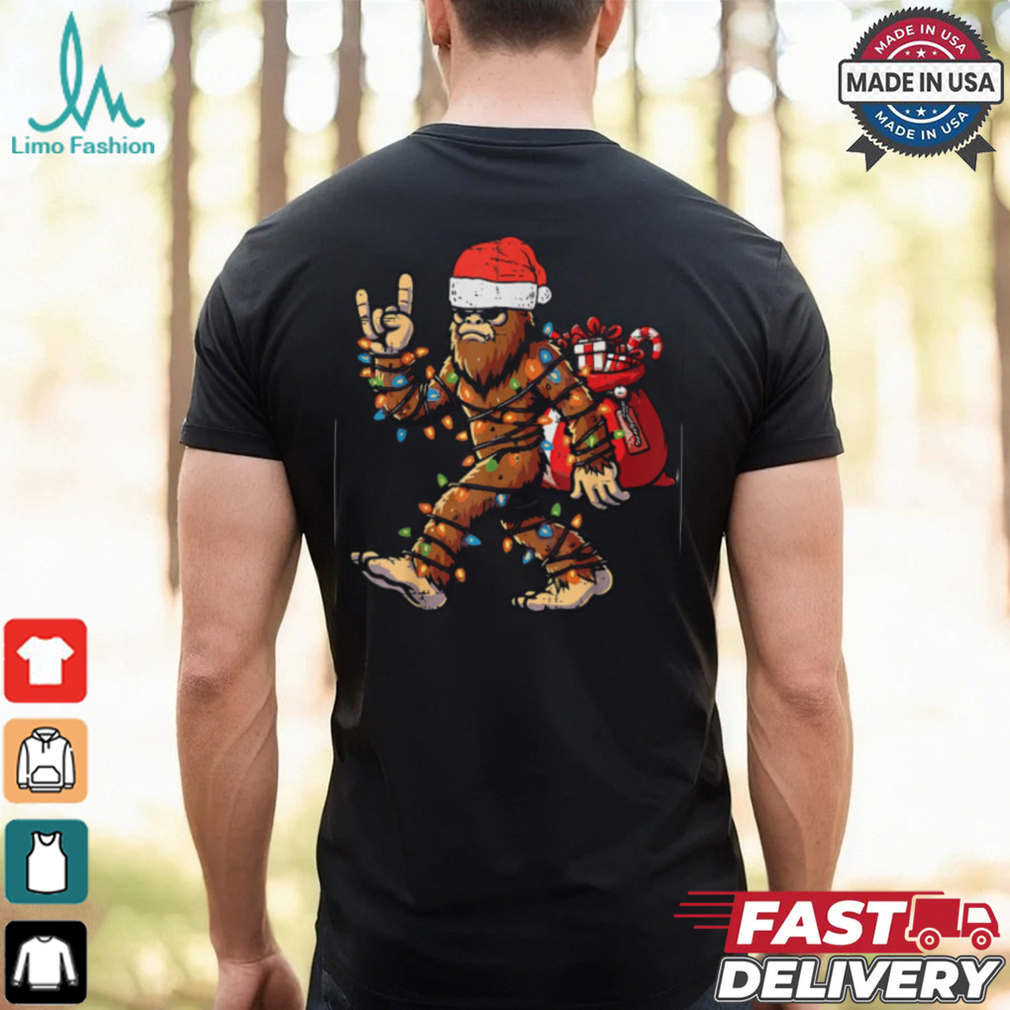 Christmas Bigfoot Sasquatch Rock Xmas Rocker Shirt Recovered Christmas Bigfoot Sasquatch Rock Xmas Rocker Shirt Recovered