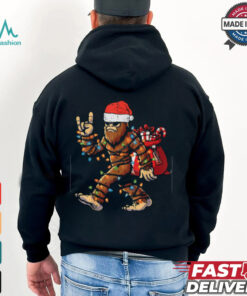 Christmas Bigfoot Sasquatch Rock Xmas Rocker Shirt Recovered