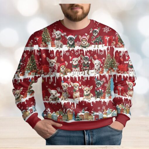 Christmas Chihuahua Ugly Sweater, Cute Dog Holiday Sweater