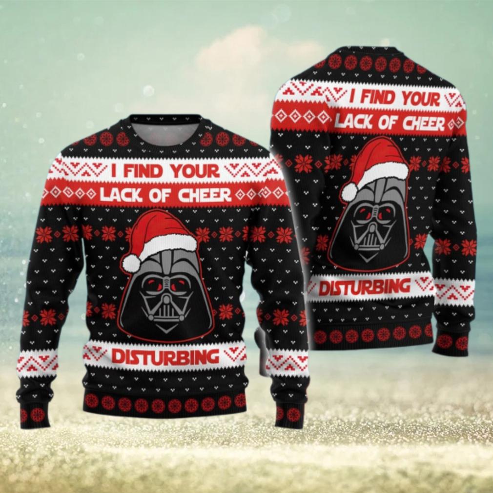 Christmas Darth Vader Sweater, I Find Your Lack of Cheer Disturbing Ugly Sweater Christmas Darth Vader Sweater, I Find Your Lack of Cheer Disturbing Ugly Sweater