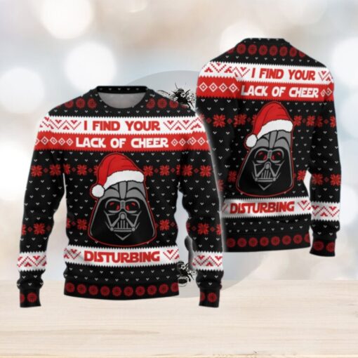 Christmas Darth Vader Sweater, I Find Your Lack of Cheer Disturbing Ugly Sweater