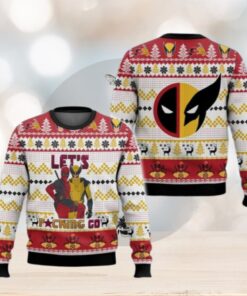Christmas Deadpool Wolverine Ugly Sweater, Deadpool And Wolverine Friends Christmas Sweater