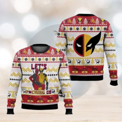 Christmas Deadpool Wolverine Ugly Sweater, Deadpool And Wolverine Friends Christmas Sweater