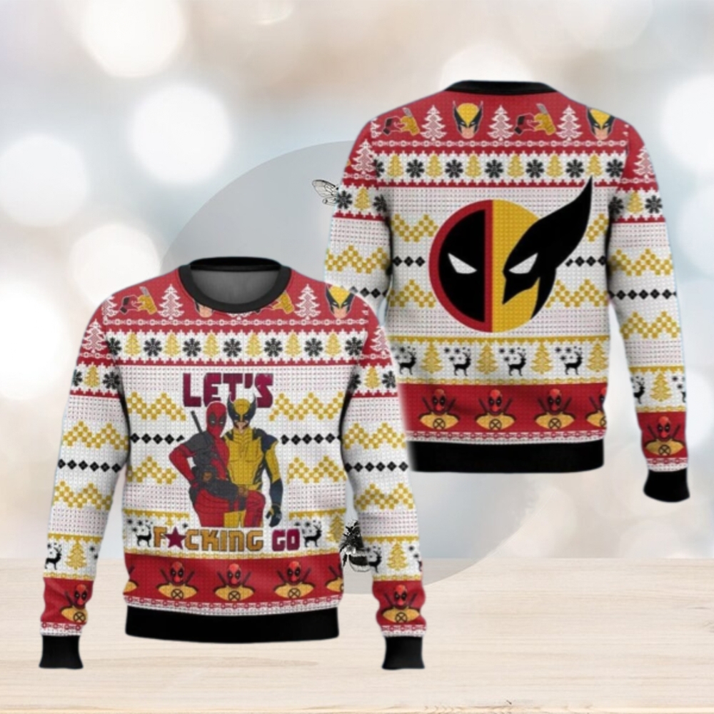 Christmas Deadpool Wolverine Ugly Sweater, Deadpool And Wolverine Friends Christmas Sweater Christmas Deadpool Wolverine Ugly Sweater, Deadpool And Wolverine Friends Christmas Sweater