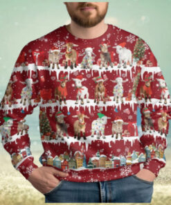 Christmas Goat Ugly Sweater, Goat Holiday Sweater