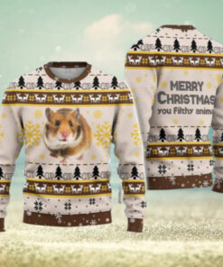 Christmas Hamster Ugly Sweater, Merry Hamstermas Holiday Sweater