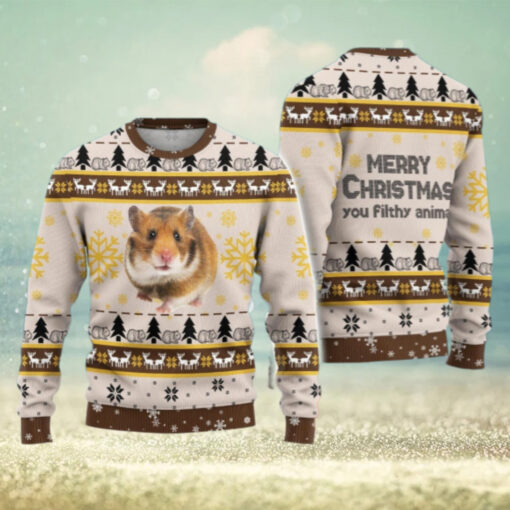 Christmas Hamster Ugly Sweater, Merry Hamstermas Holiday Sweater