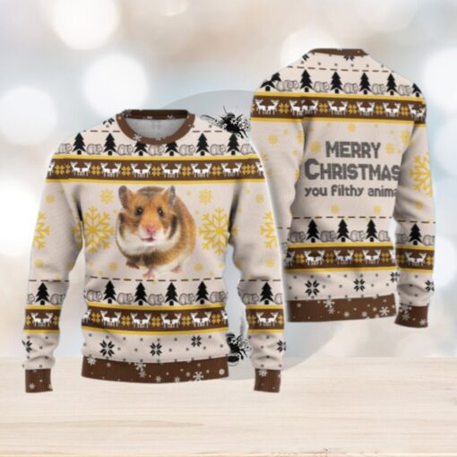Christmas Hamster Ugly Sweater, Merry Hamstermas Holiday Sweater