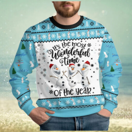 Christmas Olaf Ugly Sweater, Disney Snowman Xmas Sweater
