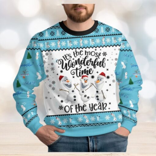 Christmas Olaf Ugly Sweater, Disney Snowman Xmas Sweater