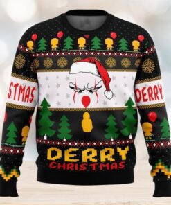 Christmas Pennywise IT Movie Ugly Sweater, Horror Clown Xmas Sweater