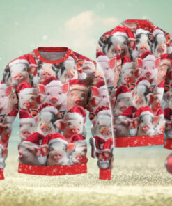 Christmas Pig Ugly Sweater, Merry Pigmas Holiday Sweater