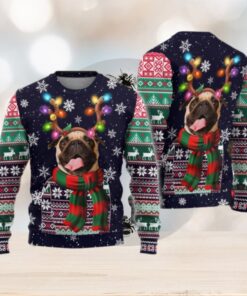 Christmas Pug Dog Ugly Sweater, Dog Lover Holiday Sweater