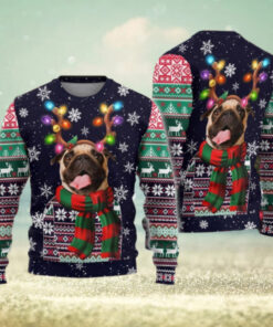 Christmas Pug Dog Ugly Sweater, Dog Lover Holiday Sweater