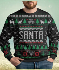 Christmas Santa Ugly Sweater, Santa Claus Holiday Sweater