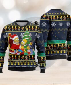 Christmas Simpsons Ugly Sweater, Simpson Ugly Sweater