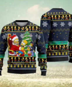 Christmas Simpsons Ugly Sweater, Simpson Ugly Sweater
