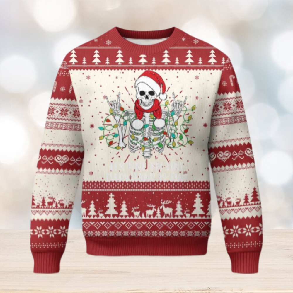 Christmas Skeleton Ugly Christmas Sweater It’s Fine I’m Fine Everything Is Fine Xmas Light Funny Christmas Skeleton Ugly Christmas Sweater It’s Fine I’m Fine Everything Is Fine Xmas Light Funny