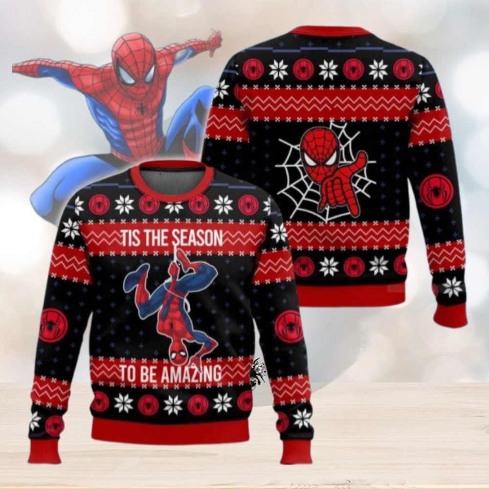 Christmas Spider Man Ugly Sweater, Spiderman Xmas Sweater Christmas Spider Man Ugly Sweater, Spiderman Xmas Sweater