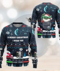 Christmas Star Wars Sweater, Baby Yoda Ugly Christmas Sweater
