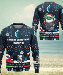 Christmas Star Wars Sweater, Baby Yoda Ugly Christmas Sweater