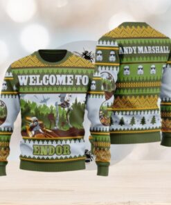 Christmas Star Wars Ugly Sweater, Custom Name Endor National Park Ugly Christmas Sweater