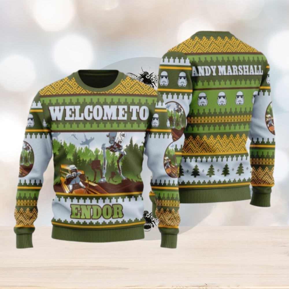 Christmas Star Wars Ugly Sweater, Custom Name Endor National Park Ugly Christmas Sweater Christmas Star Wars Ugly Sweater, Custom Name Endor National Park Ugly Christmas Sweater