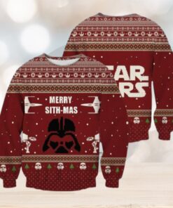 Christmas Star Wars Ugly Sweater, Merry Sith Mas Holiday Sweater