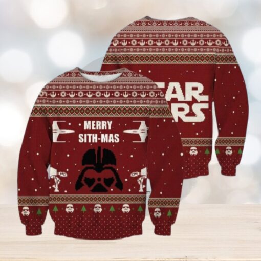 Christmas Star Wars Ugly Sweater, Merry Sith Mas Holiday Sweater